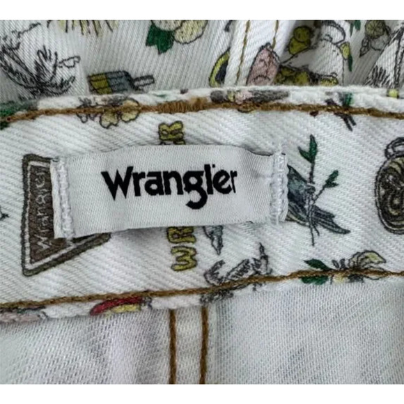 WRANGLER LIFE'S LEMONS HI RISE KICK FLARE WHITE DENIM JEANS - Picture 10 of 11